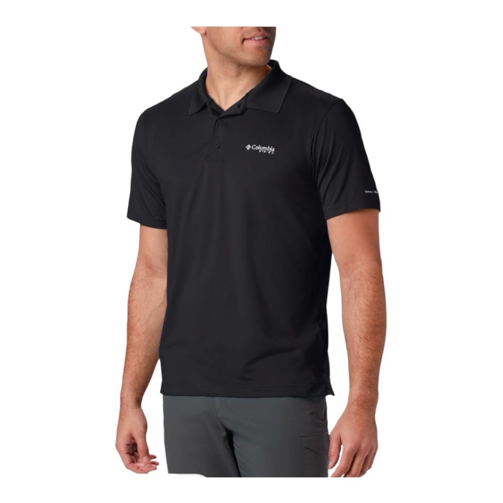 Columbia PFG Omni-shade men's black short sleeve polo size XL